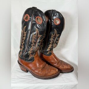 Tony Lama 6014 Men's Buckaroo Boot W/ Sunset Renegade, Round Toe Size 10D